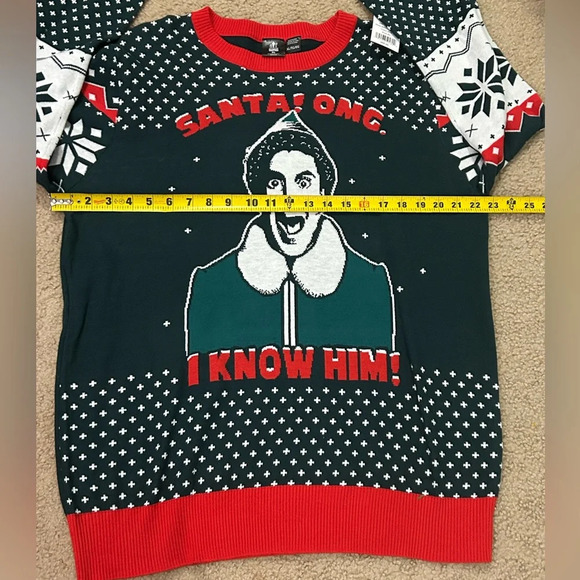 NWT Buddy the Elf Men’s XL Ugly Christmas Sweater - Picture 7 of 8